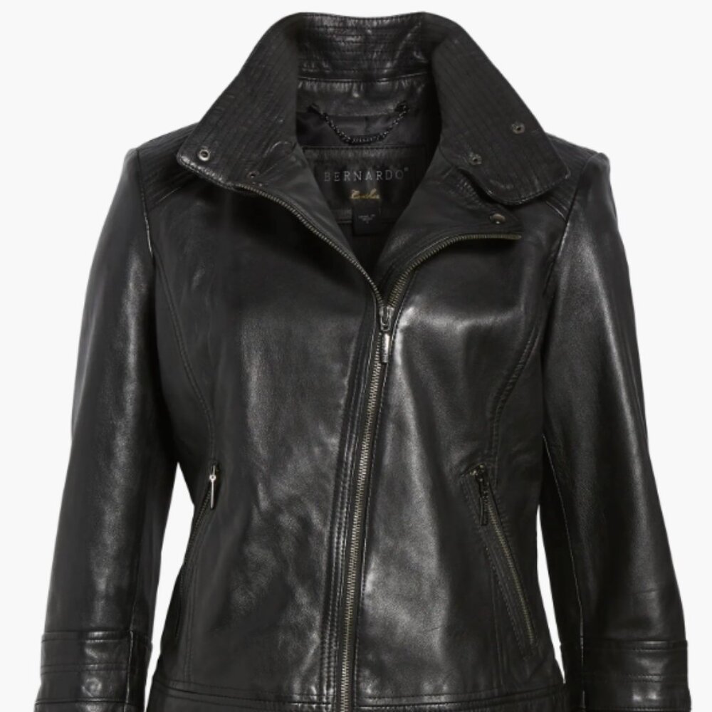 NWOT Bernardo - Leather Motorcycle Jacket - Picture 5 of 12